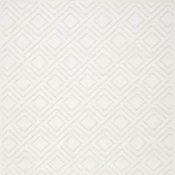5' X 7' Cream Geometric Area Rug