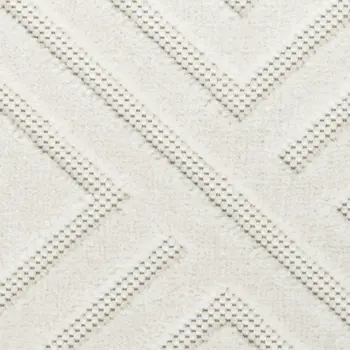 5' X 7' Cream Geometric Area Rug
