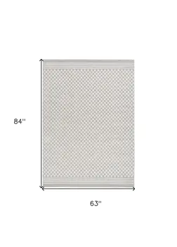 5' X 7' Gray Geometric Area Rug