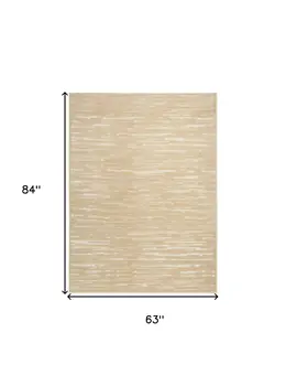 5' X 7' Tan Geometric Area Rug