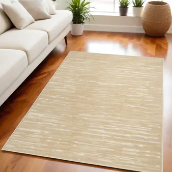 5' X 7' Tan Geometric Area Rug
