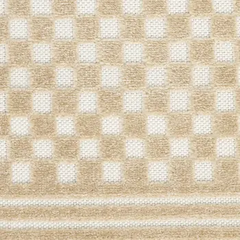 5' X 7' Tan Geometric Area Rug