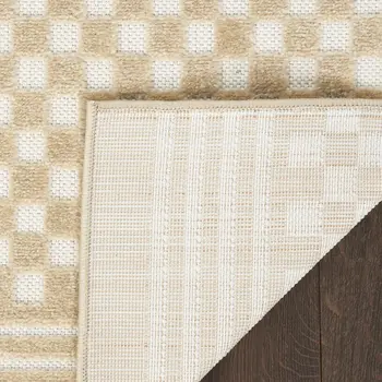 5' X 7' Tan Geometric Area Rug