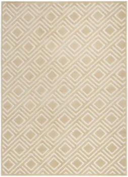 5' X 7' Tan Geometric Area Rug