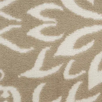 7' X 10' Taupe and Ivory Floral Non Skid Area Rug