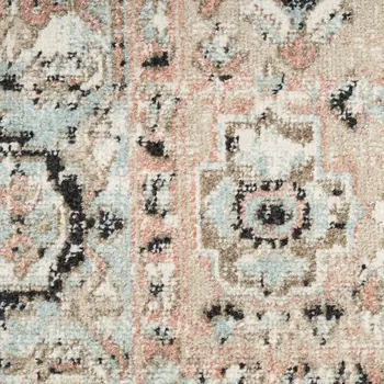 4' X 6' Beige and Ivory Abstract Shag Area Rug