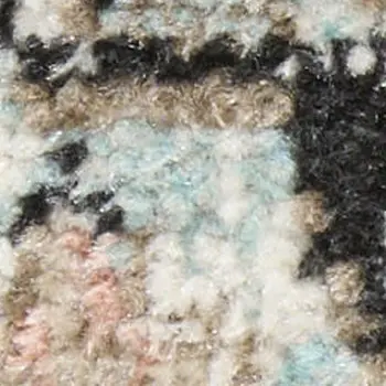 4' X 6' Beige and Ivory Abstract Shag Area Rug