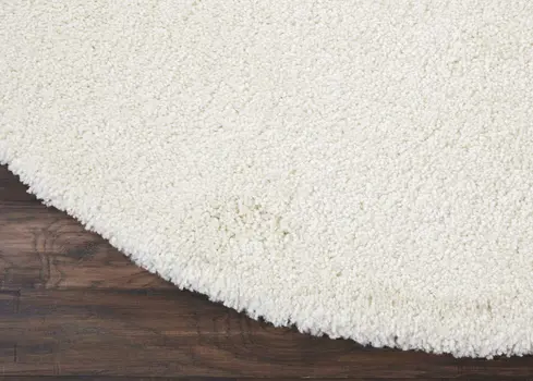 7' Cream Shag Non Skid Round Rug
