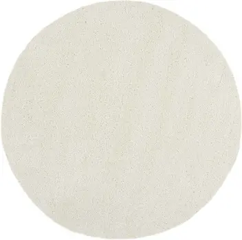 7' Cream Shag Non Skid Round Rug