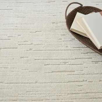 7' X 9' Beige Geometric Area Rug