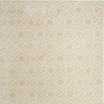 7' X 9' Beige Geometric Area Rug