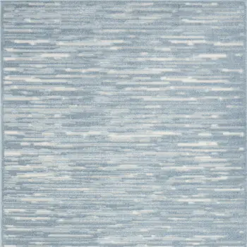 7' X 9' Blue Geometric Area Rug