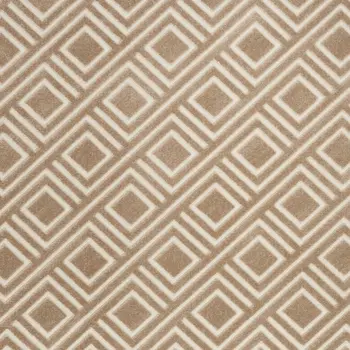 7' X 9' Brown Geometric Area Rug