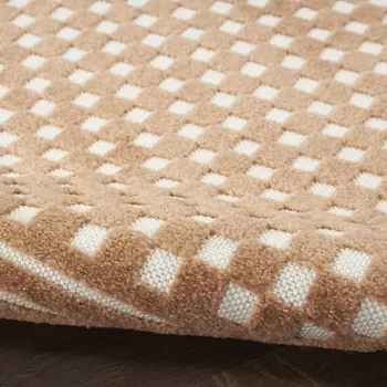 7' X 9' Brown Geometric Area Rug