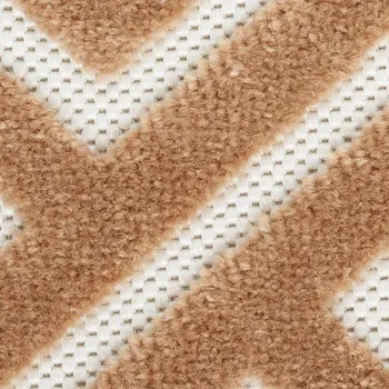 7' X 9' Brown Geometric Area Rug