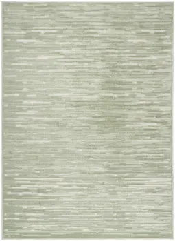 7' X 9' Green Geometric Area Rug