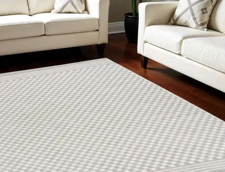 7' X 9' Gray Geometric Area Rug