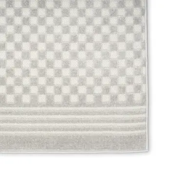 7' X 9' Gray Geometric Area Rug