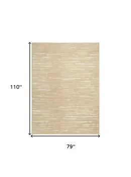 7' X 9' Tan Geometric Area Rug