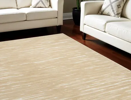 7' X 9' Tan Geometric Area Rug