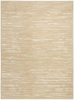 7' X 9' Tan Geometric Area Rug