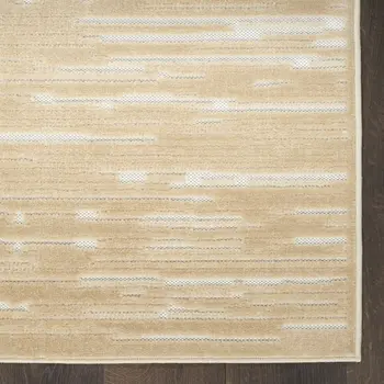 7' X 9' Tan Geometric Area Rug