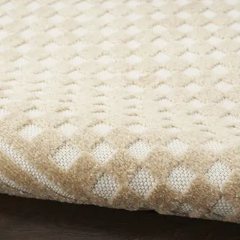 7' X 9' Tan Geometric Area Rug