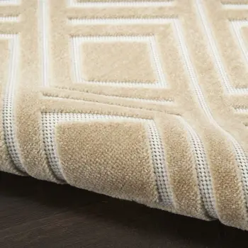 7' X 9' Tan Geometric Area Rug