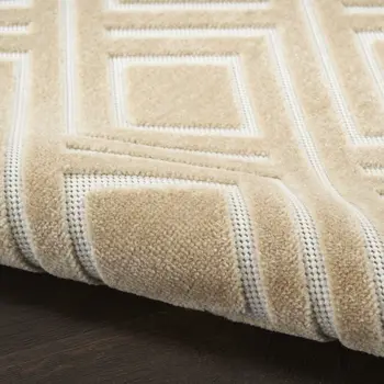 7' X 9' Tan Geometric Area Rug