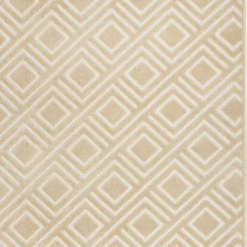 7' X 9' Tan Geometric Area Rug