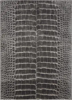 8' Gray Beige and Ivory Abstract Non Skid Runner Rug