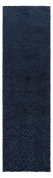 8' Blue Shag Non Skid Runner Rug