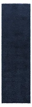 8' Blue Shag Non Skid Runner Rug