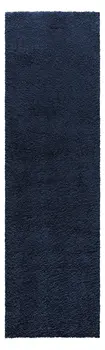 8' Blue Shag Non Skid Runner Rug