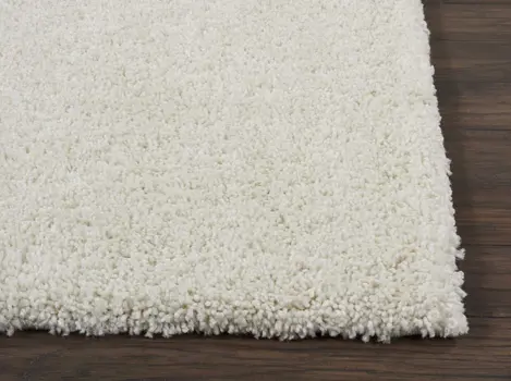 10' Cream Shag Non Skid Runner Rug