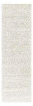 10' Cream Shag Non Skid Runner Rug