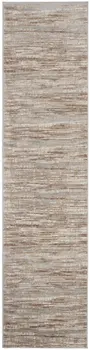 16' Ivory and Gray Abstract Non Skid Runner Rug