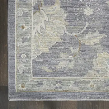 10' Gray Geometric Runner Rug