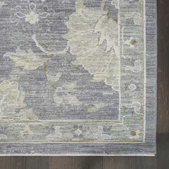 10' Gray Geometric Runner Rug