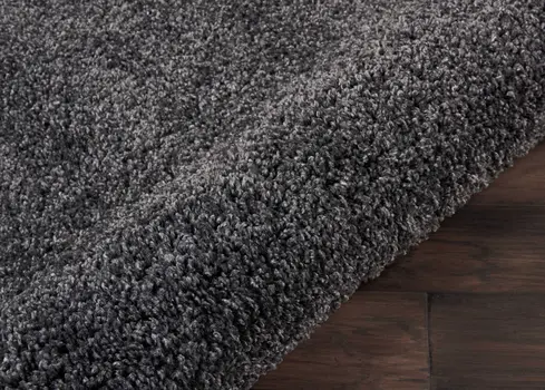 10' Gray Shag Non Skid Runner Rug