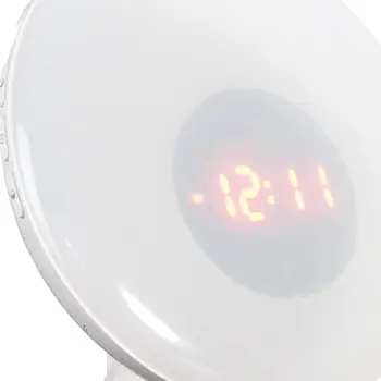 7" White Round LED Desk Lamp With USB