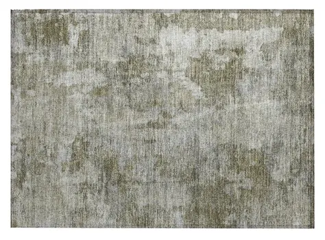 2' X 3' Green Abstract Washable Non Skid Indoor Outdoor Area Rug