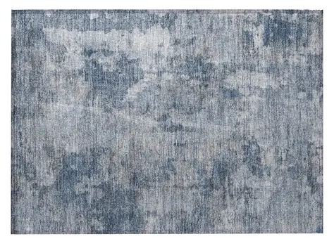 2' X 3' Blue Abstract Washable Non Skid Indoor Outdoor Area Rug