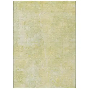 8' X 10' Gold Abstract Washable Non Skid Indoor Outdoor Area Rug