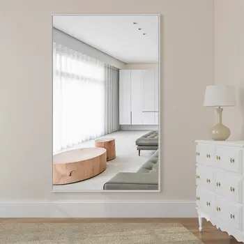 51" Silver Metal Framed Standing Mirror
