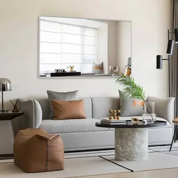 51" Silver Metal Framed Standing Mirror