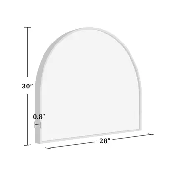 29" Gold Arch Metal Framed Full Length Hanging Mirror