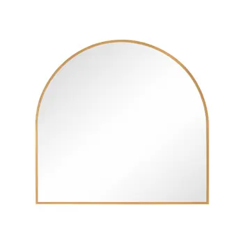 29" Gold Arch Metal Framed Full Length Hanging Mirror