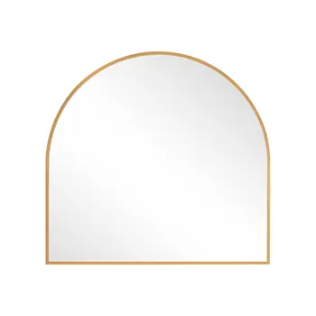29" Gold Arch Metal Framed Full Length Hanging Mirror