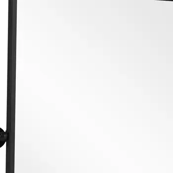 31" Black Metal Framed Full Length Hanging Mirror